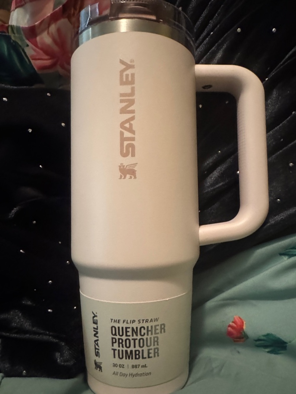 Stanley Cream Quencher ProTour Tumbler with Handle and Flip Straw